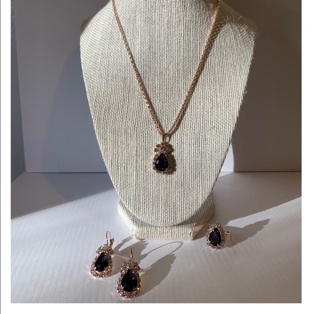 Black Rhinestone 3pcs